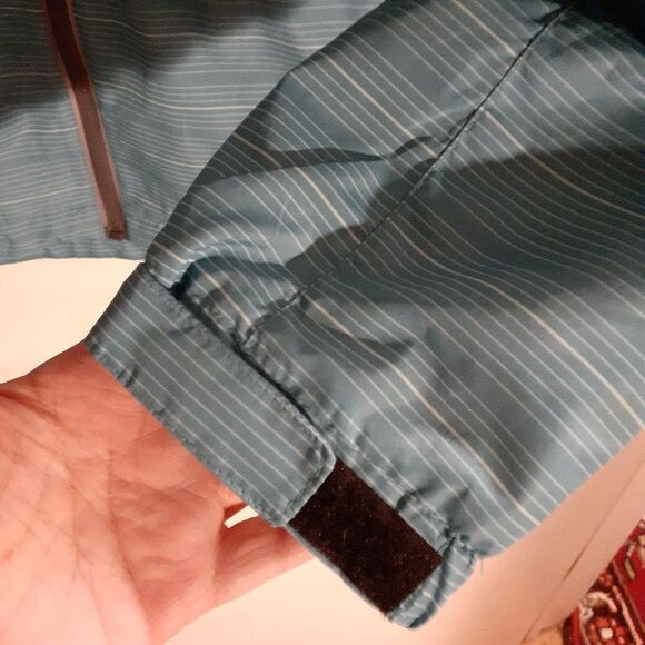 New Balance jacket turquoise blue windbreaker athleisure athletic track m 8 10 - Picture 3 of 10